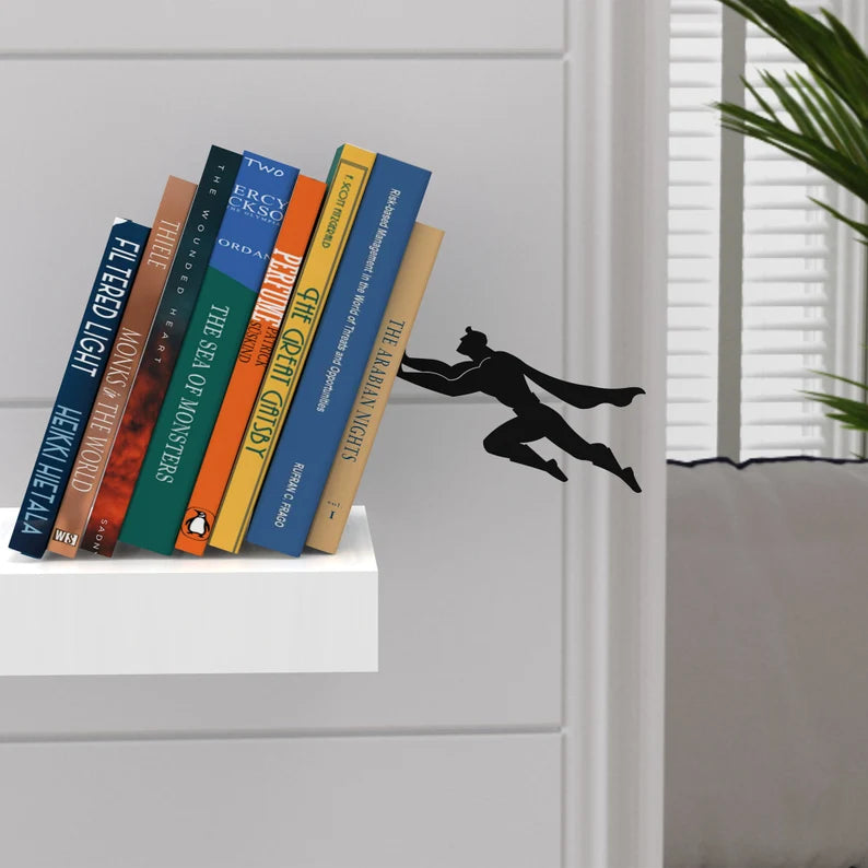 Superhero Bookend | Unique Gift for Readers